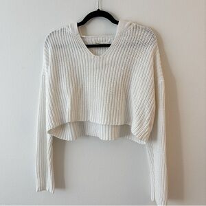 Aeropostale Cropped Knitted White Sweater